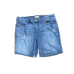 LOFT Light Washed Blue Bermuda Jean Short Size 8